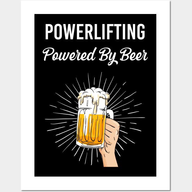 Beer Powerlifting Wall Art by Happy Life